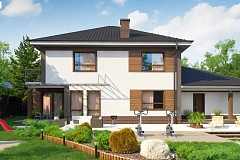 Версия проекта Zx12 с гаражом для двух машин.