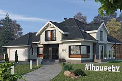 Мансардный дом с гаражом.