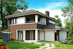 Вариант двухэтажного дома Zx24 c измененной планировкой