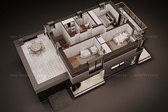 Двухэтажный дом с 4-мя спальнями.