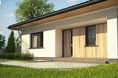 Дом для узкого участка с 4-х скатной крышей