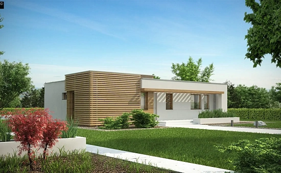 Вариант одноэтажного дома Zx53 c измененной планировкой