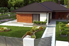 Проект комфортного и функционального одноэтажного дома.