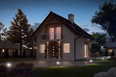 Компактный, аккуратный и стильный дом с двумя спальнями.