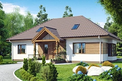 Проект традиционного дома с возможностью адаптации чердачного помещения.