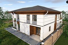 Проект стильного и просторного дома с элементами классической архитектуры.