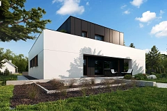 Дом в современном стиле с подвалом