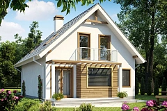 Просторный дом в&nbsp;&nbsp;традиционном стиле с эркером, выполнен под каркасную технологию.