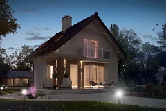 Компактный, аккуратный и стильный дом с двумя спальнями.