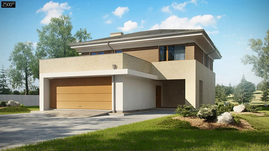 Современный комфортный двухэтажный дом с баней