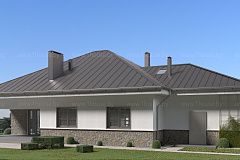 Мансардный дом с гаражом и свободной планировкой масанрды.