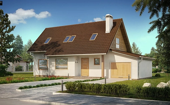 Версия проекта Z79 с гаражом с правой стороны.