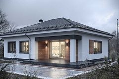 Одноэтажный дом с 3мя спальнями.