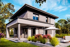 Проект современного двухэтажного дома