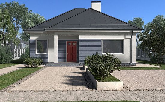 Компактный дом с террасой и 2умя спальнями. 