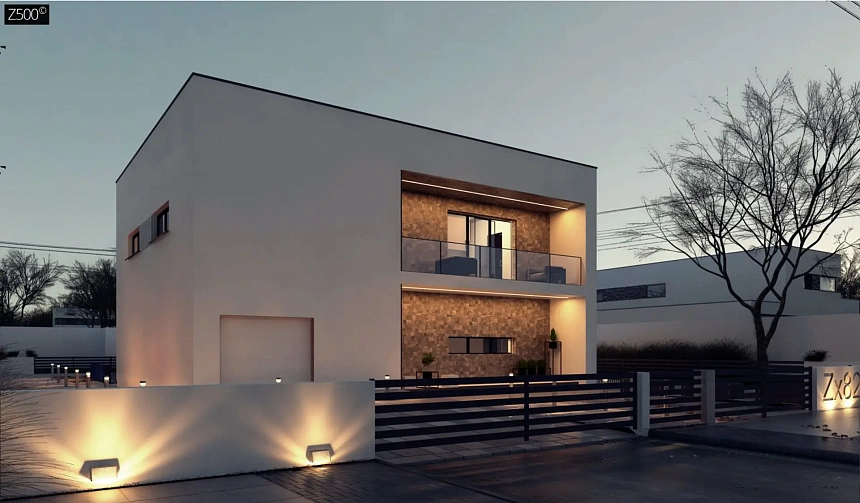 Увеличенная версия Zx82 с гаражом на одну машину.