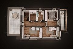 Двухэтажный дом с 4-мя спальнями.