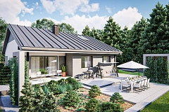 Выгодный небольшой одноэтажный дом с тремя спальнями.