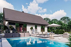 Проект одноэтажного дома с мансардой, электрический котел