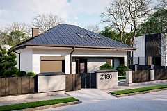 Одноэтажный уютный проект дома с мансардой