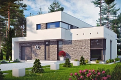 Koмфортабельный особняк в стиле модерн элегантного дизайна.