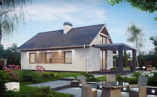 Вариант одноэтажного проекта Z139 v2 с электрическим котлом