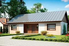 Вариант одноэтажного дома Z98 с измененной планировкой