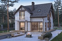 Мансардный дом с 3мя спальнями