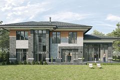 Двухэтажный дом с 5ю комнатами.