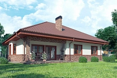 Проект мансардного дома Z10 stu bk v1 с плитами перекрытия