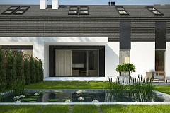 Проект коттеджа на две семьи с возможностью последовательной застройки