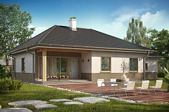 Версия проекта Z24 GL с гаражом, пристроенным слева.