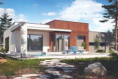 Комфортный современный дом со светлым и уютным интерьером.