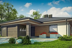 Проект стильного одноэтажного дома с функциональной планировкой