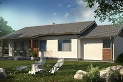 Вариант одноэтажного дома Z7L GL с измененной планировкой