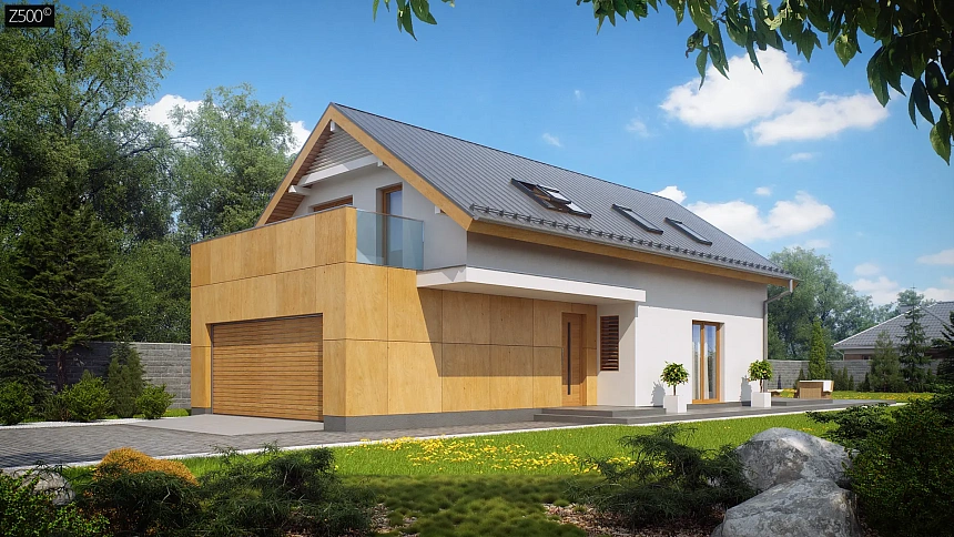 Практичный и уютный дом, идеально подходящий для вытянутого участка.