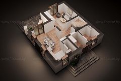 Мансардный дом с 3мя спальнями