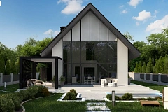 Проект компактного уютного дома со вторым светом