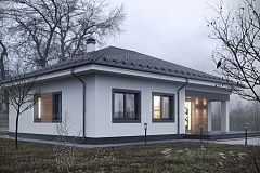 Одноэтажный дом с 3мя спальнями.