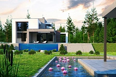 Проект просторного и комфортного дома в стиле кубизм