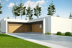 Современный дом с плоской кровлей и компактной и удобной планировкой