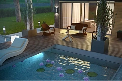 Проект компактного аккуратного дома с гаражом.