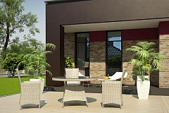 Двухэтажный дом с просторной гостиной и 4 комнаты на втором этаже