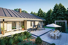 Выгодный небольшой одноэтажный дом с тремя спальнями.