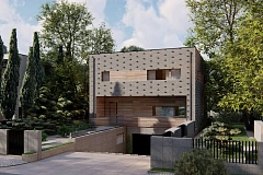 Современный двухэтажный дом с подземным гаражом