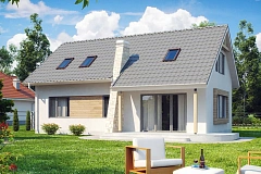 Традиционный дом с кабинетом и большой ванной комнатой на первом этаже.