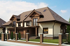 Проект домов близнецов, дополнительным помещением на чердаке, с эл. котлом