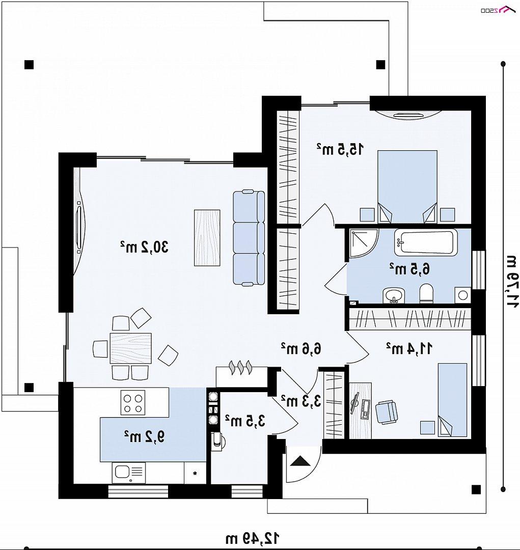 Первый этаж 86,2 м² дома Z377
