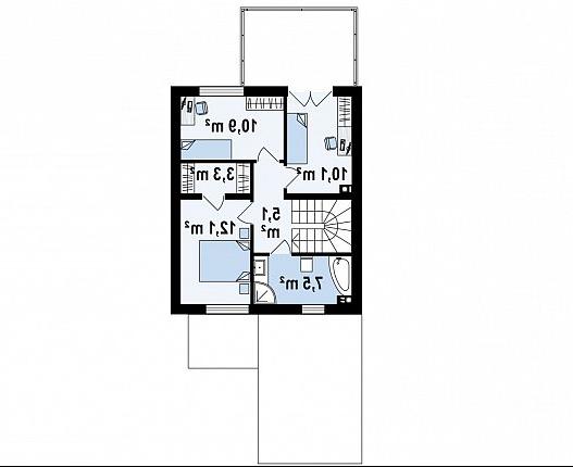 Второй этаж 48,1 м² дома Z398