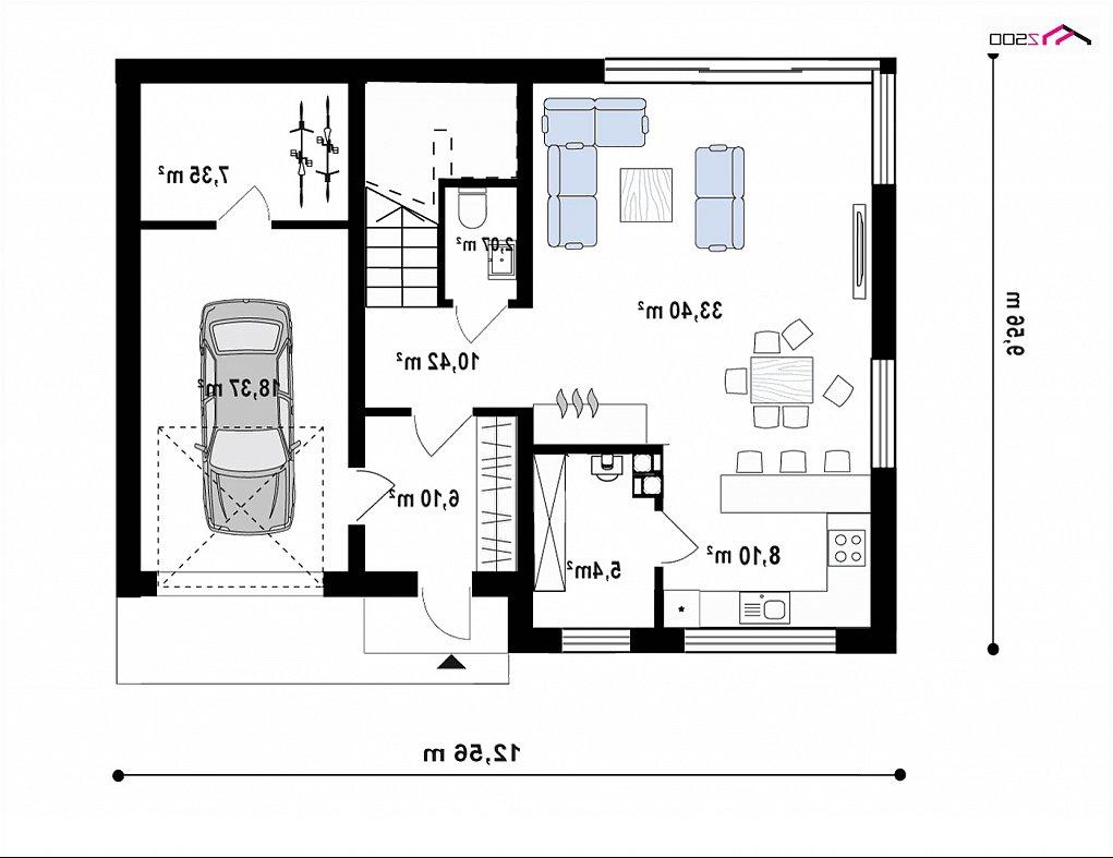 Первый этаж 91,2 м² дома Z408